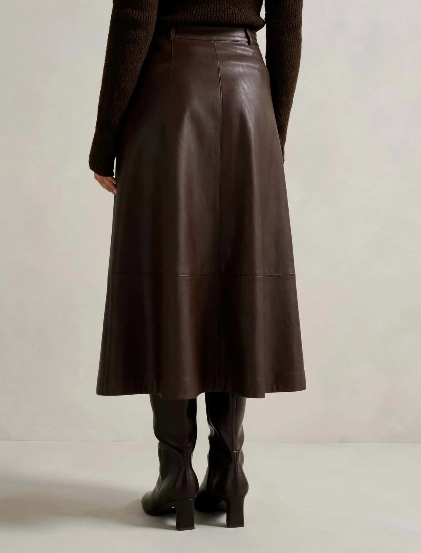 Jaelyn Vegan Leather Maxi Skirt