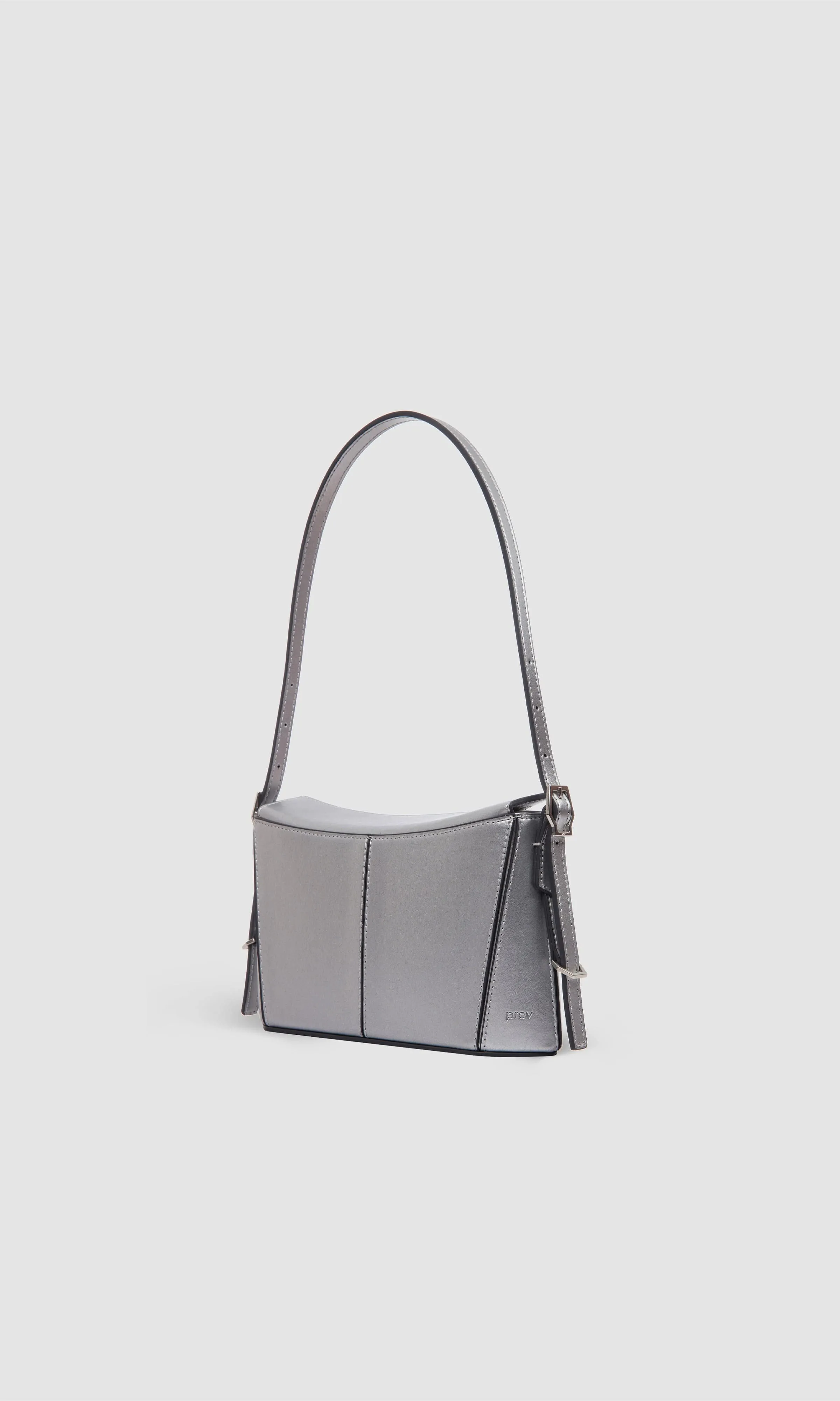 Kiara Women's Apple Leather Vegan Mini Bag | Silver