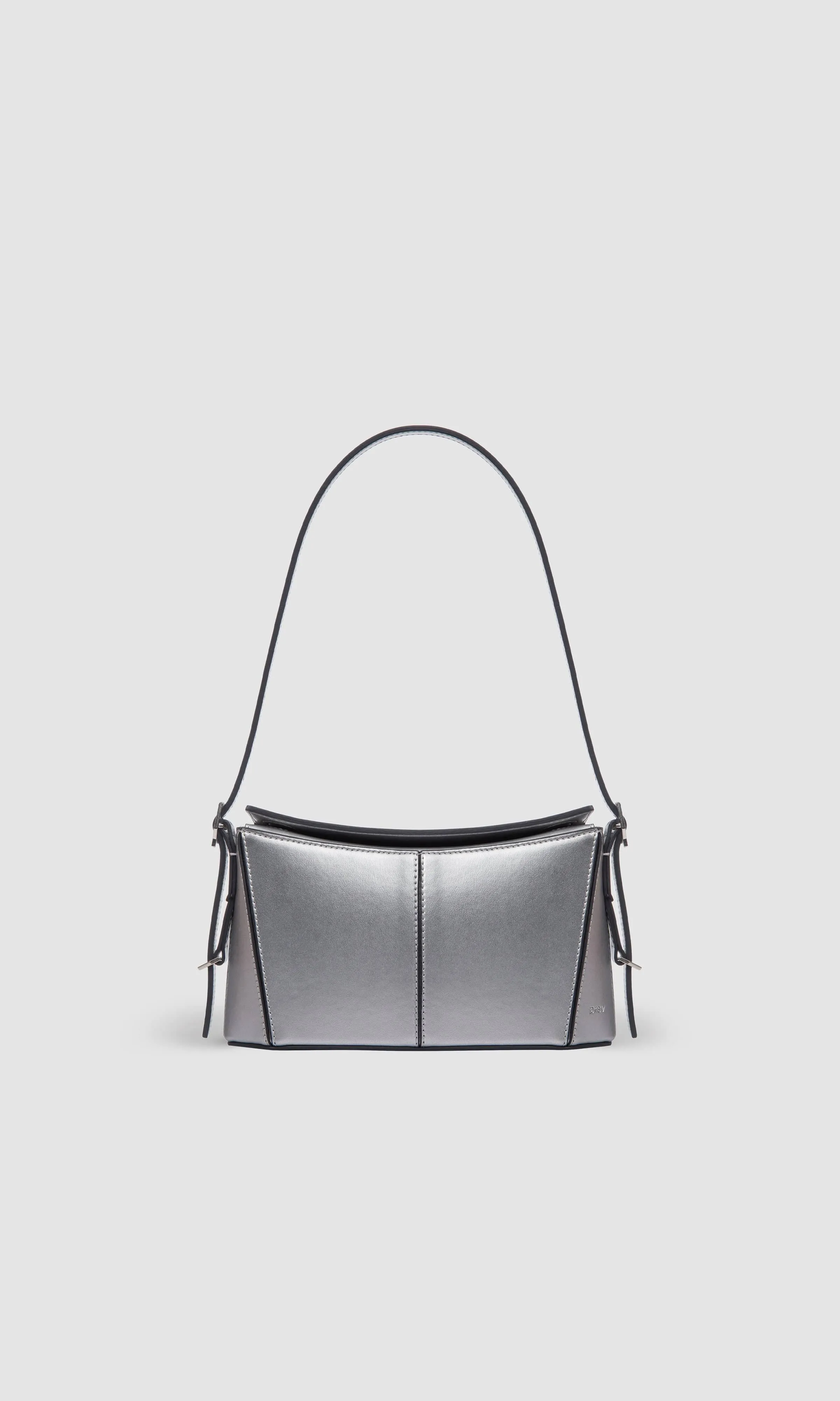 Kiara Women's Apple Leather Vegan Mini Bag | Silver