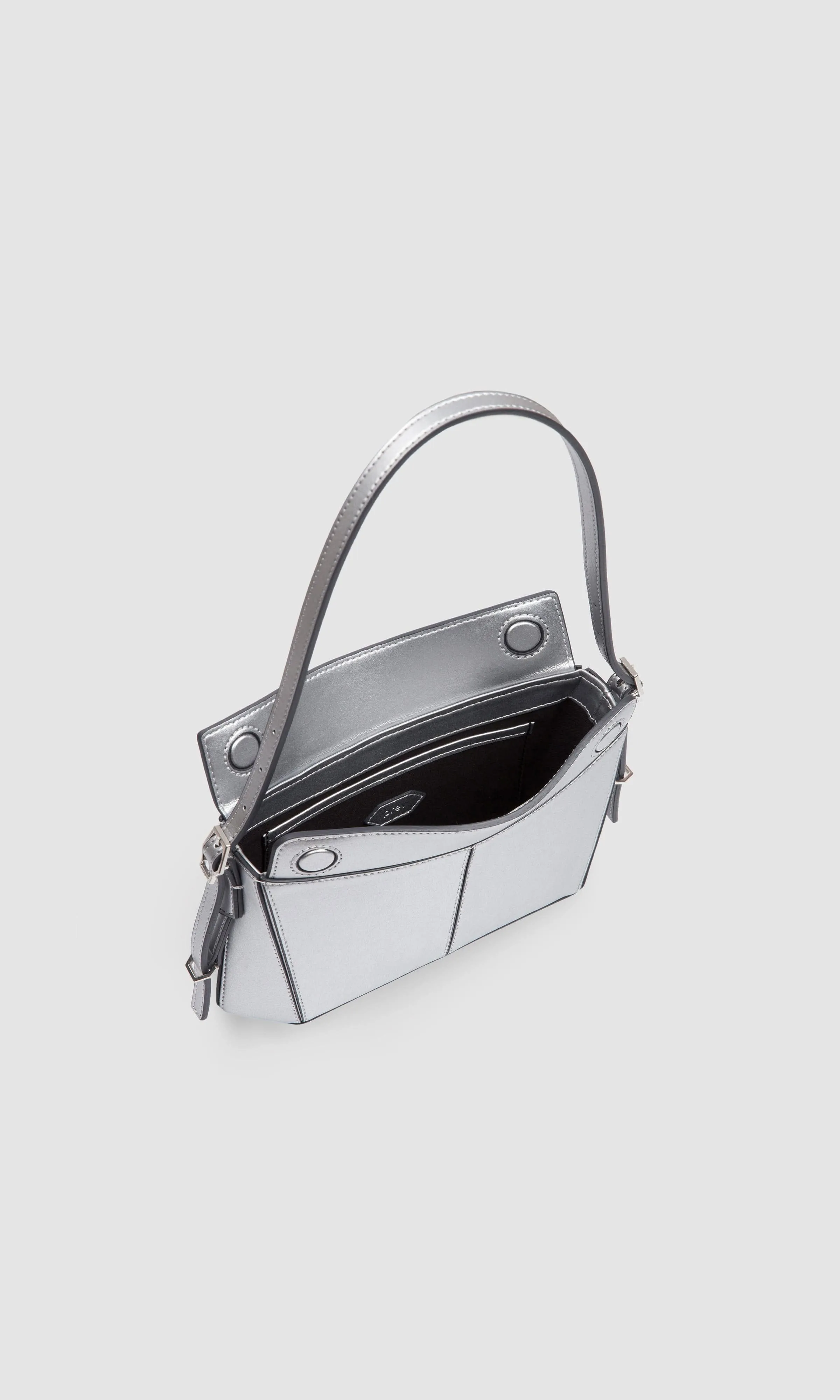 Kiara Women's Apple Leather Vegan Mini Bag | Silver