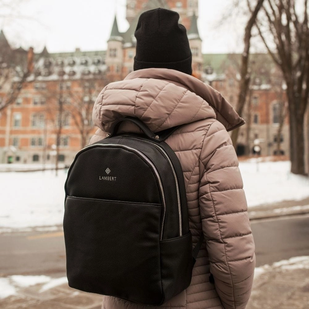 Le Charlotte - Sac à dos en cuir vegan noir