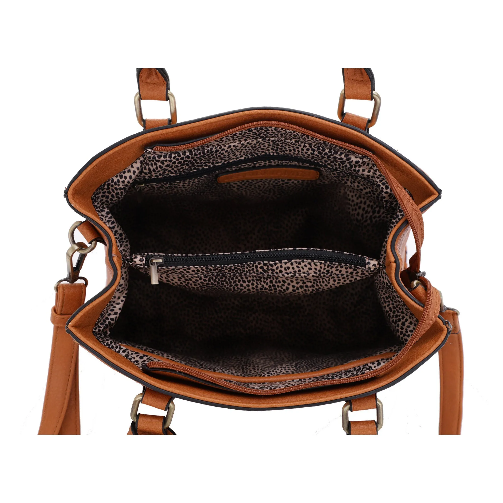 Lioness Concealed Carry Satchel Bag with Tassel