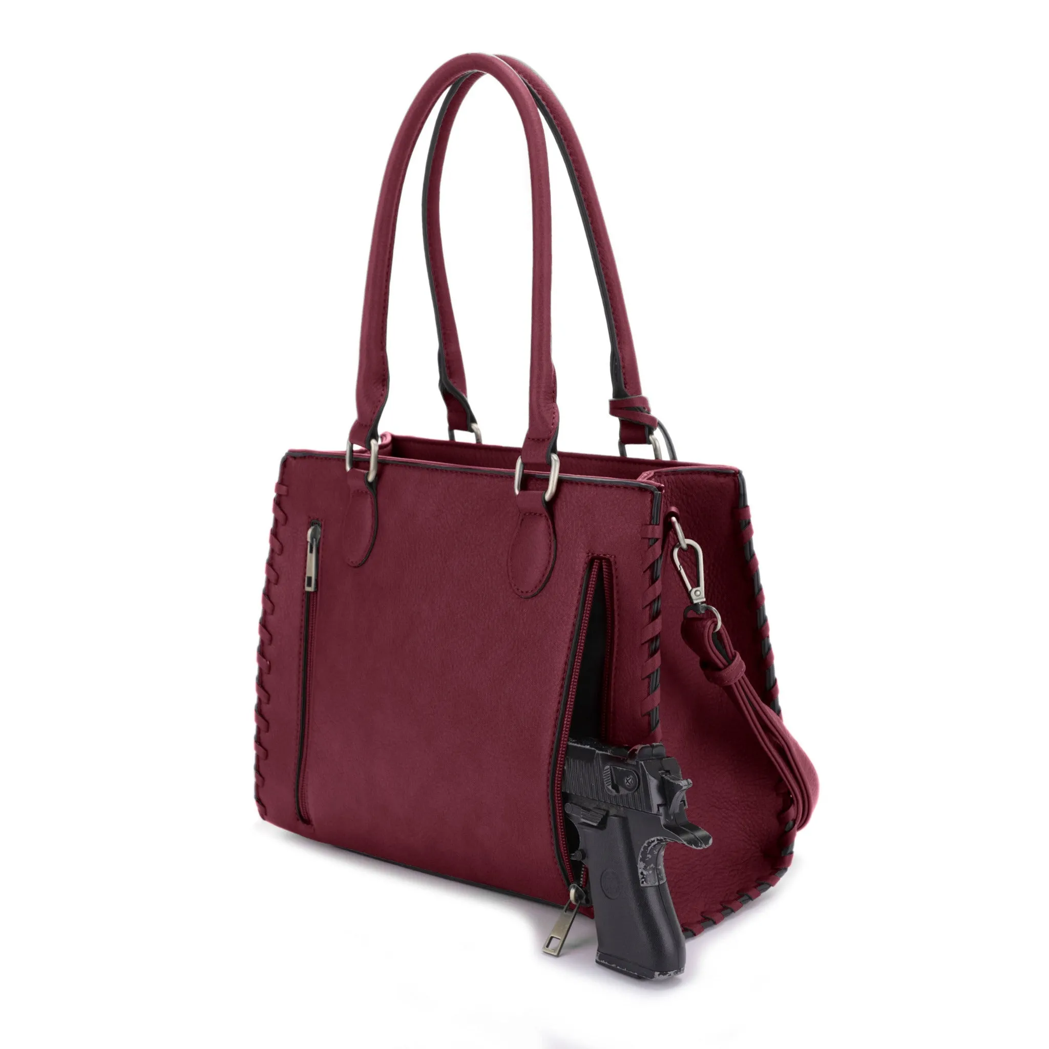 Lioness Concealed Carry Satchel Bag with Tassel