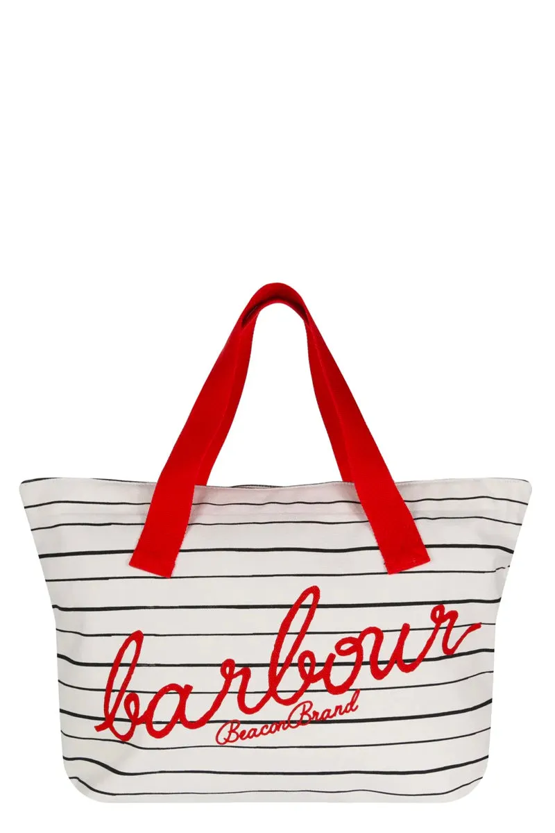 LITTLEHAVEN TOTE BAG SIGNAL ORANGE/NAVY