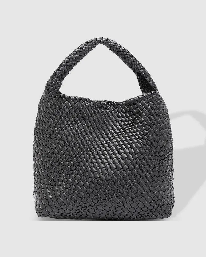Louenhide Gabby Woven Shoulder Bag Black