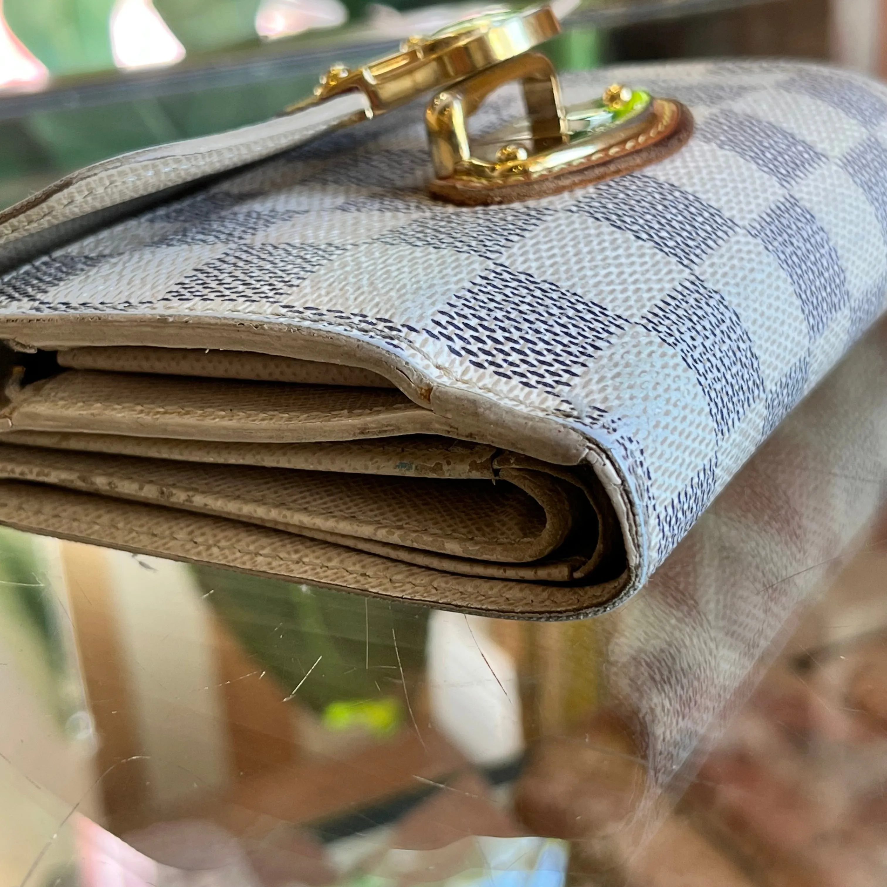 LOUIS VUITTON Joey Portofeuil Damier Azur Wallet