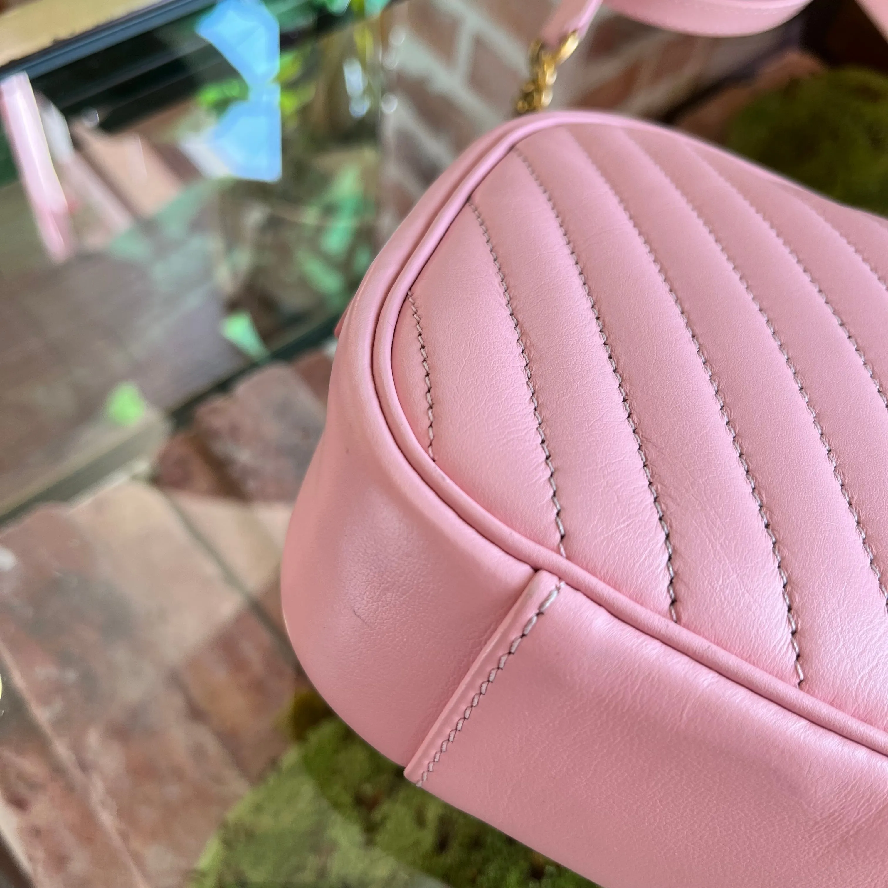 LOUIS VUITTON New Wave Pink Quilted Camera Bag