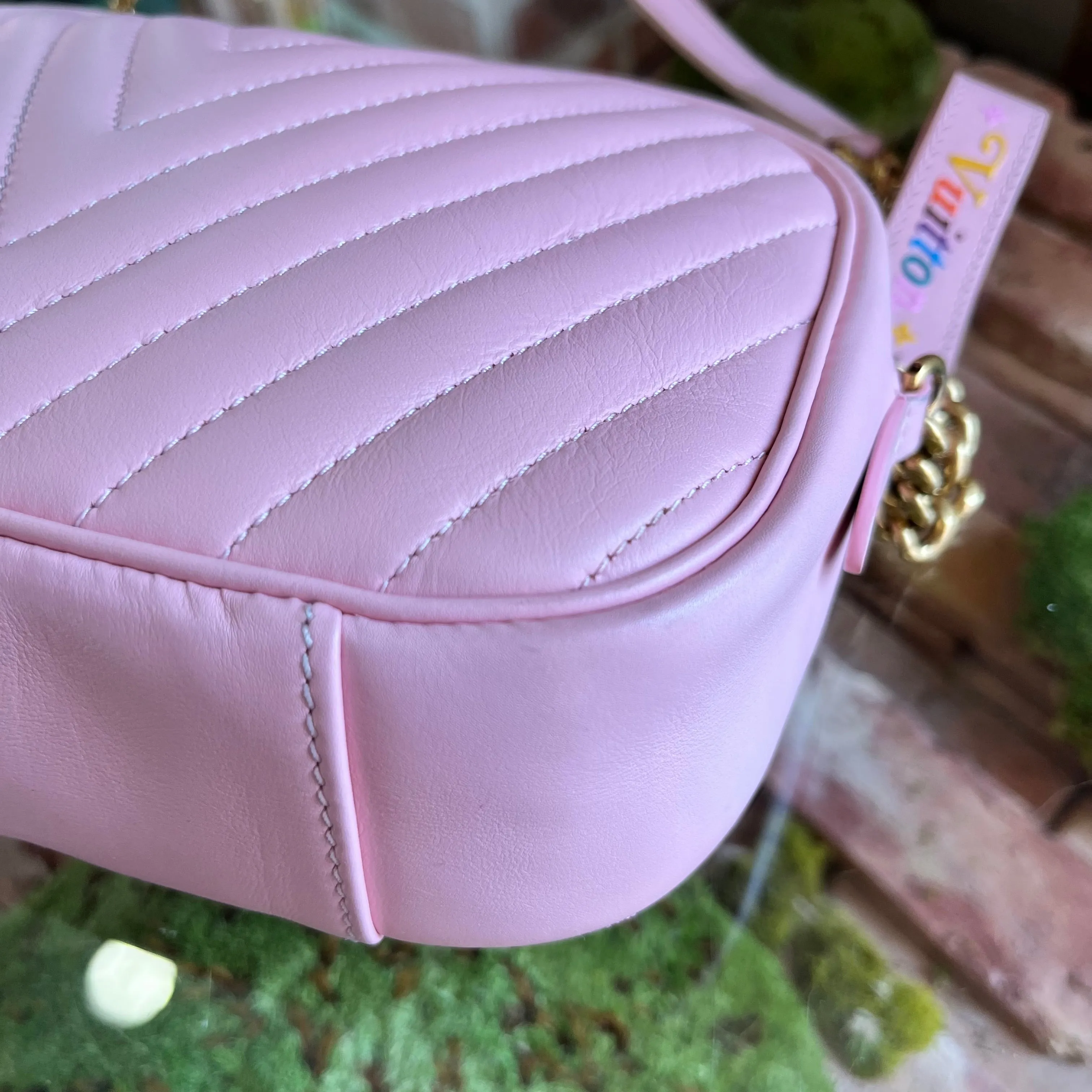 LOUIS VUITTON New Wave Pink Quilted Camera Bag