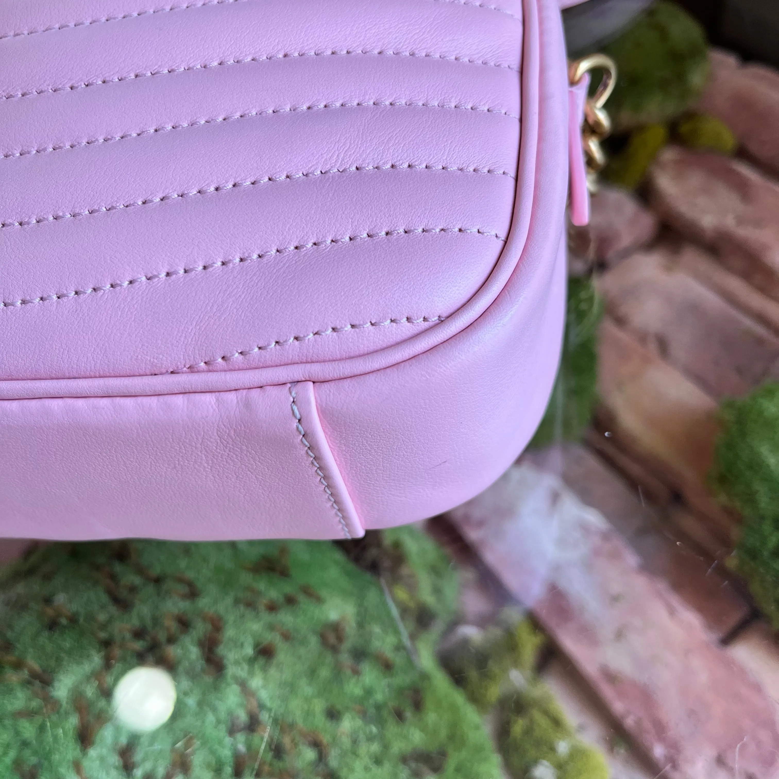 LOUIS VUITTON New Wave Pink Quilted Camera Bag