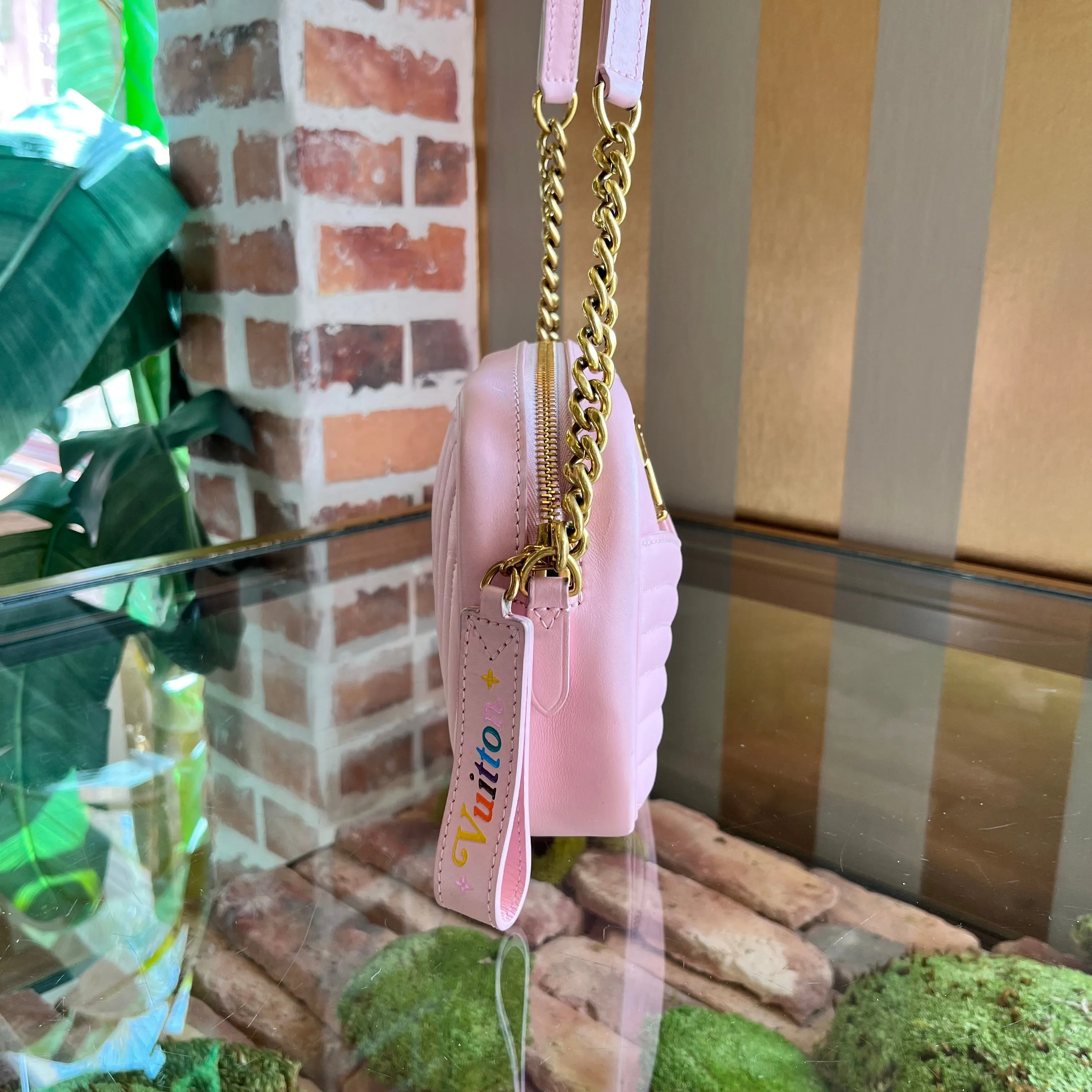 LOUIS VUITTON New Wave Pink Quilted Camera Bag