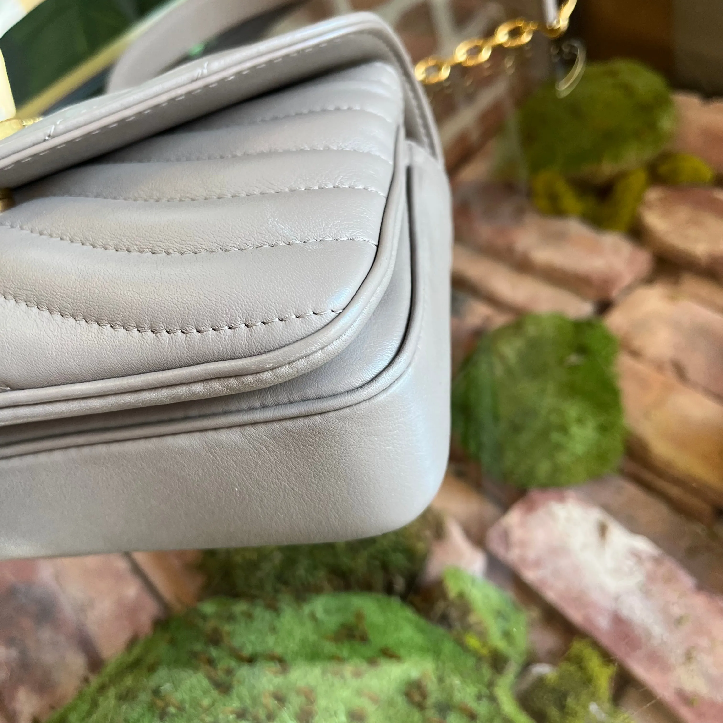 LOUIS VUITTON New Wave Taupe PM Chain Bag
