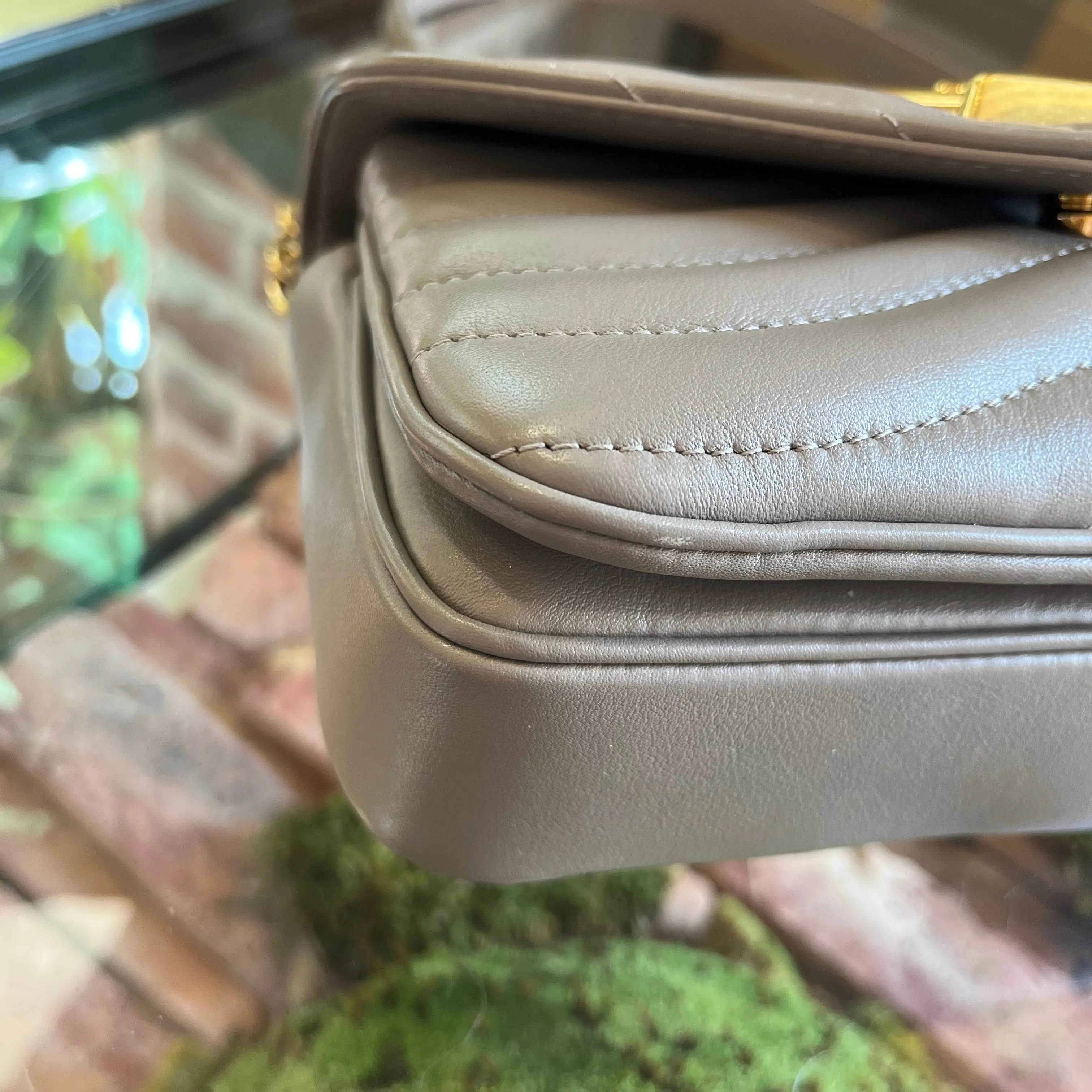 LOUIS VUITTON New Wave Taupe PM Chain Bag