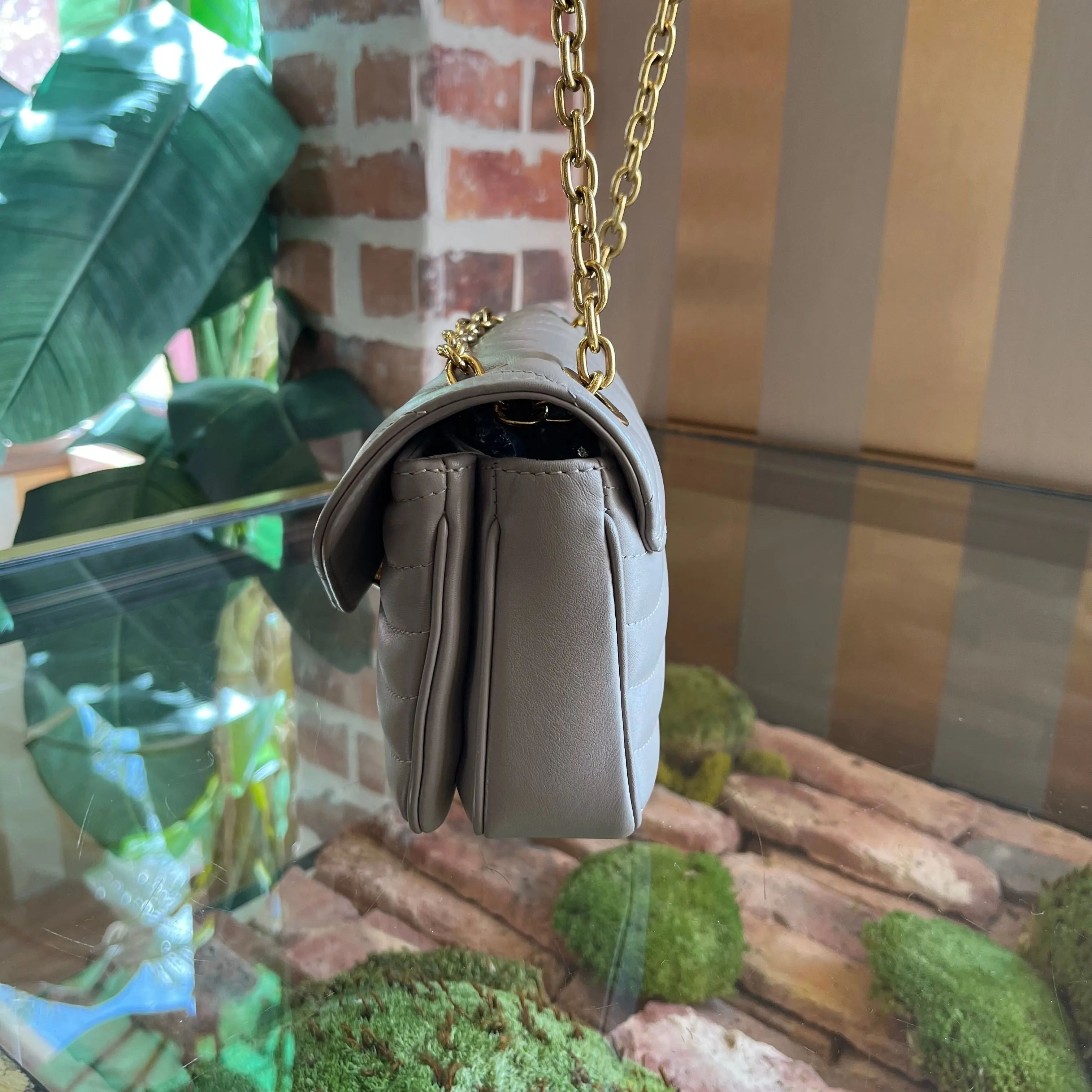 LOUIS VUITTON New Wave Taupe PM Chain Bag
