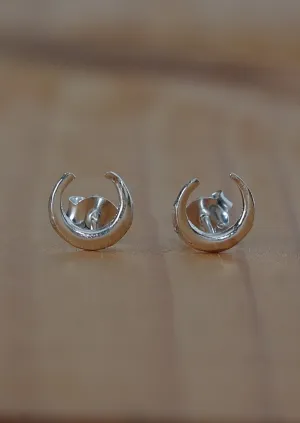 Luna Love Silver Studs