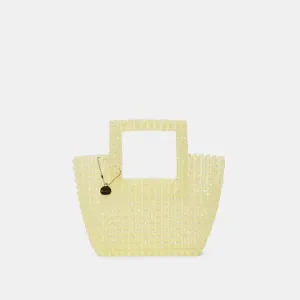 MAREL HANDBAG LIME BEADED