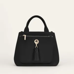 Mini D Tote | Black with Gold hardware