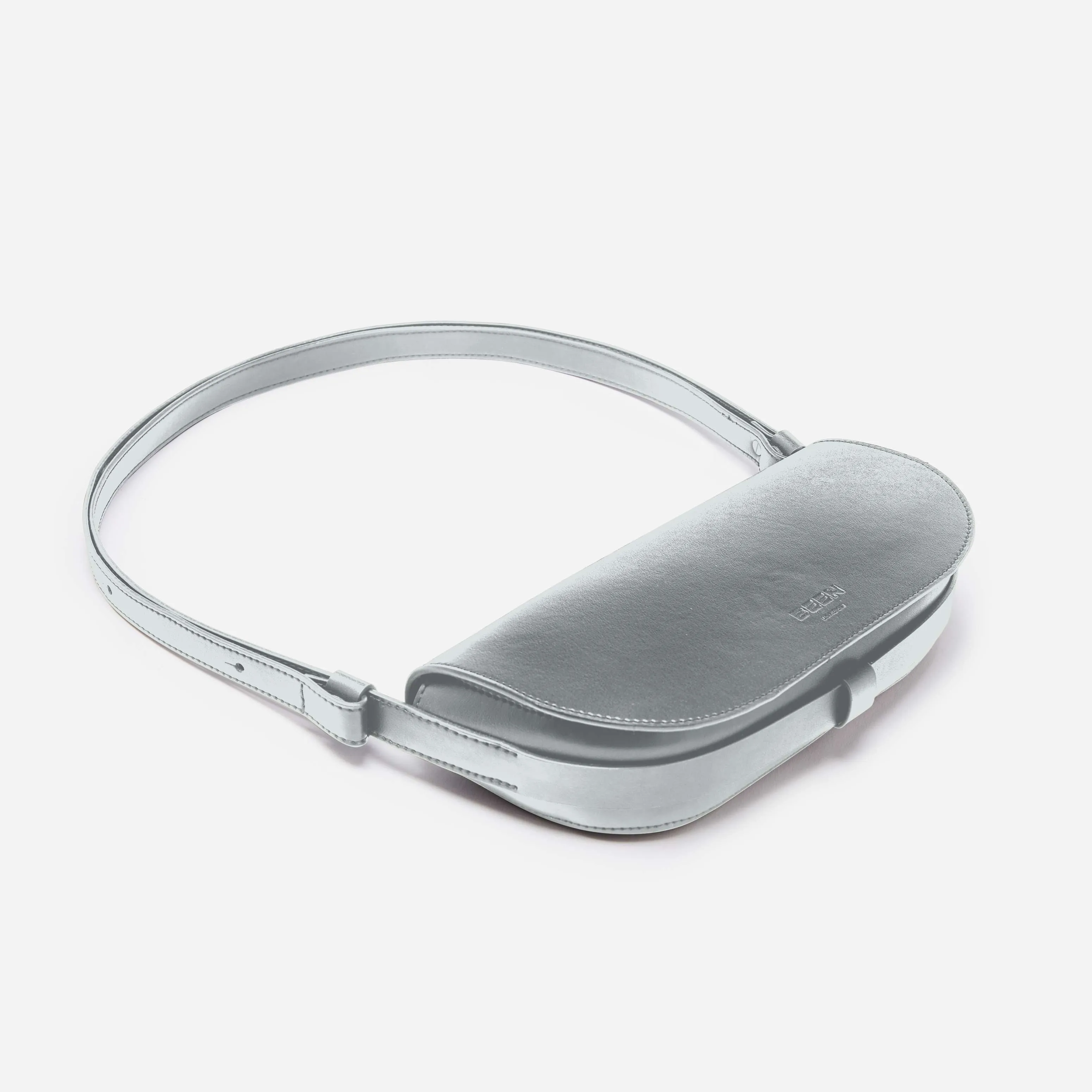 Mini Millais Apple Leather Vegan Crossbody Bag | Silver Birch