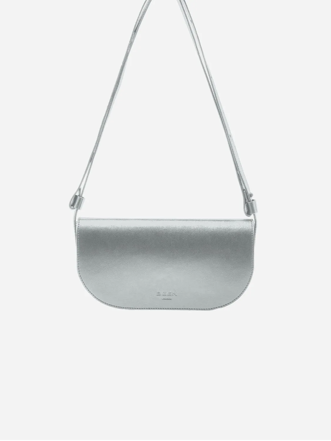 Mini Millais Apple Leather Vegan Crossbody Bag | Silver Birch