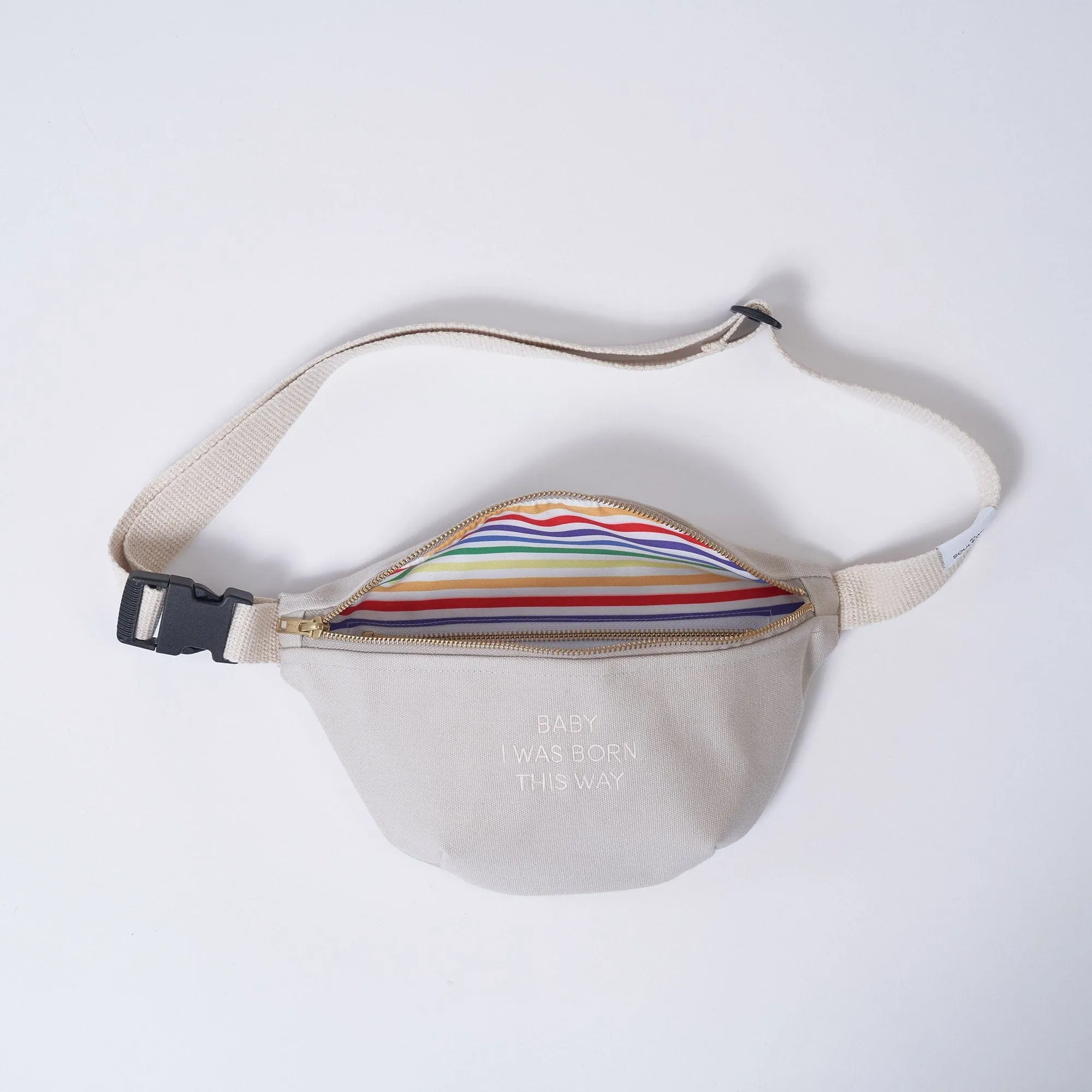 Natural Cotton Canvas Bum Bag | Pride Edition