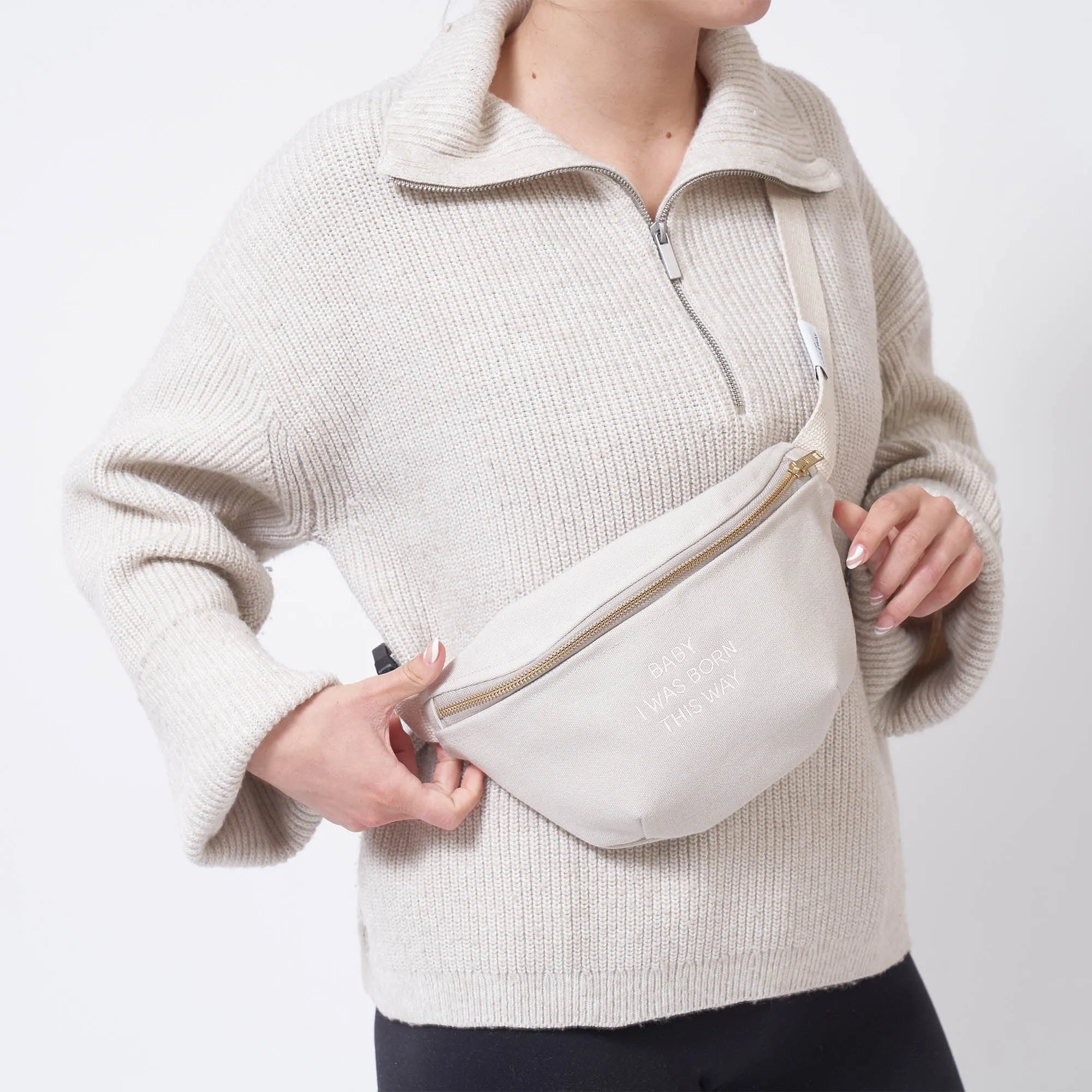 Natural Cotton Canvas Bum Bag | Pride Edition