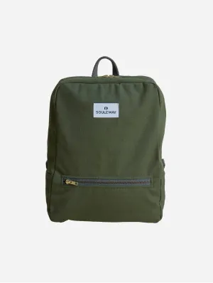 Natural Cotton Canvas Daypack | Dark Olive