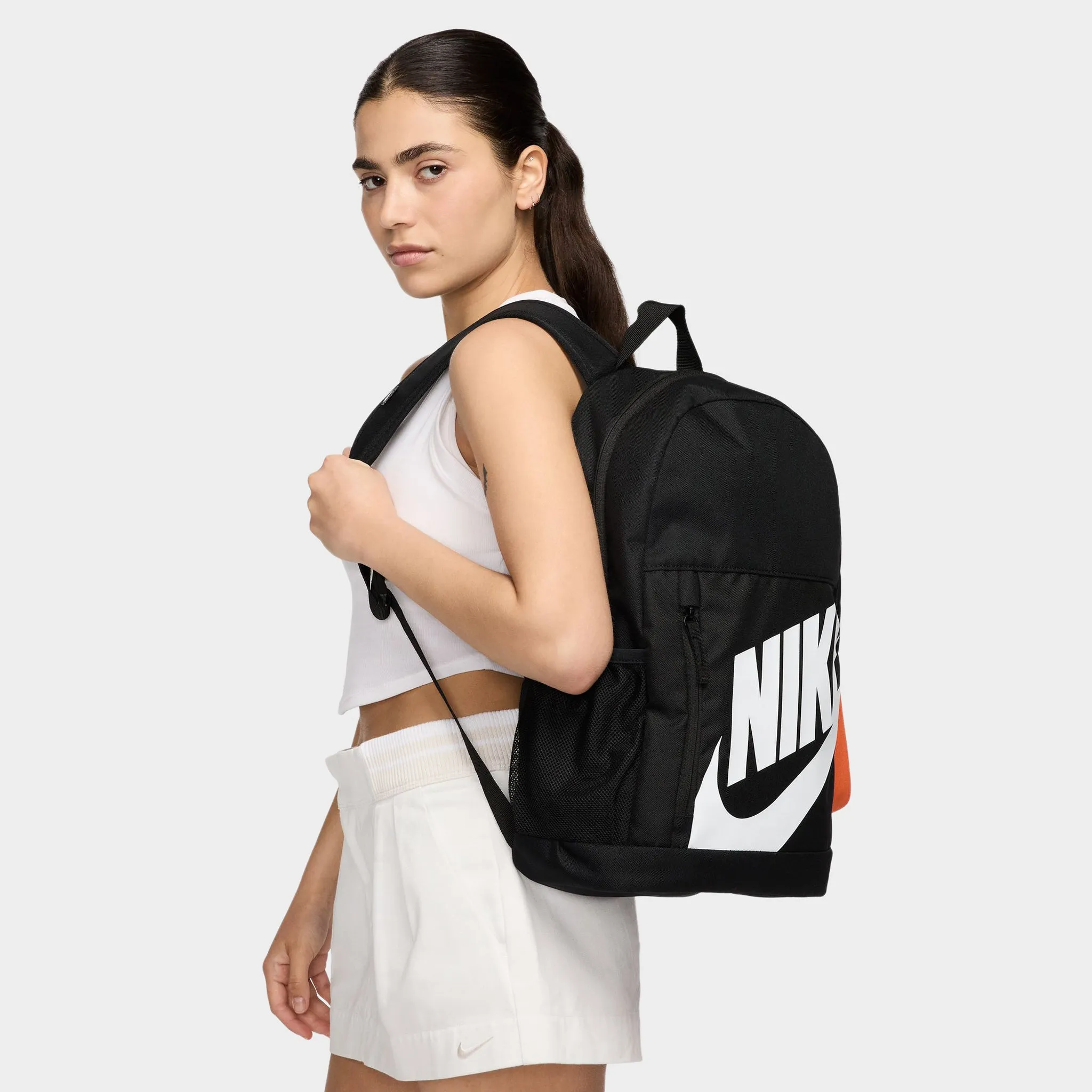 Nike Kids' Elemental Shoe Box Backpack Black / Orange