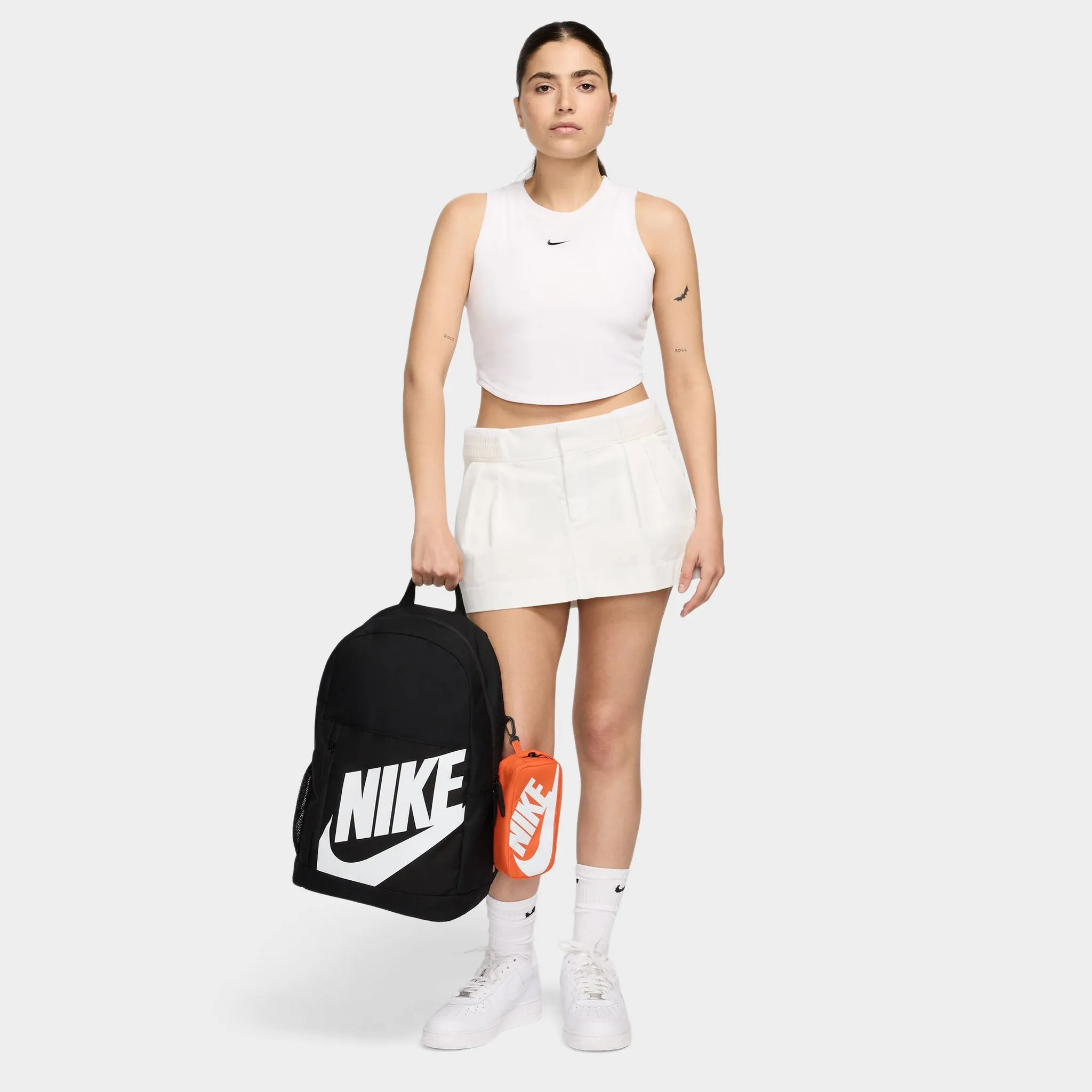 Nike Kids' Elemental Shoe Box Backpack Black / Orange