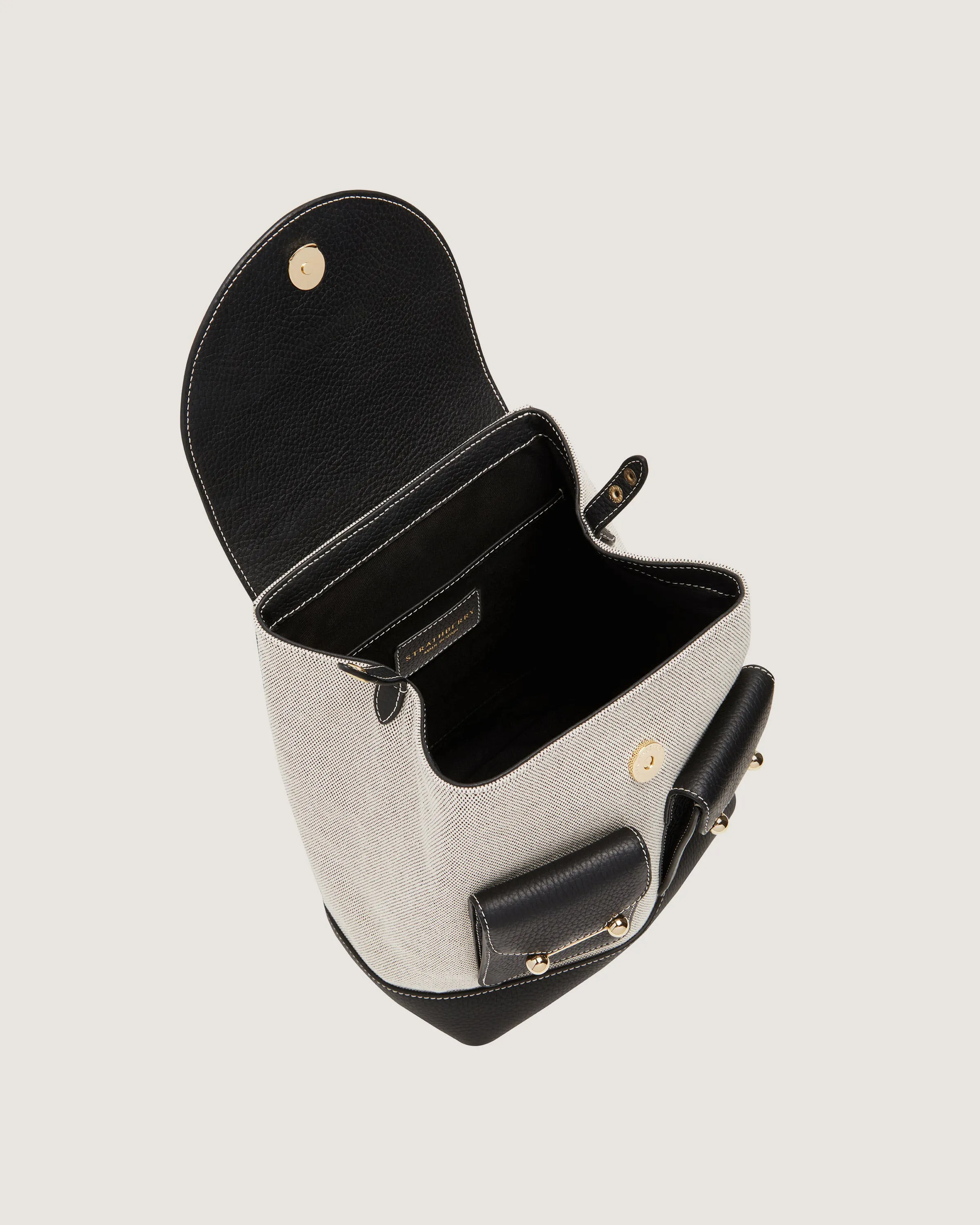 Osette Backpack - Black/Cream Canvas