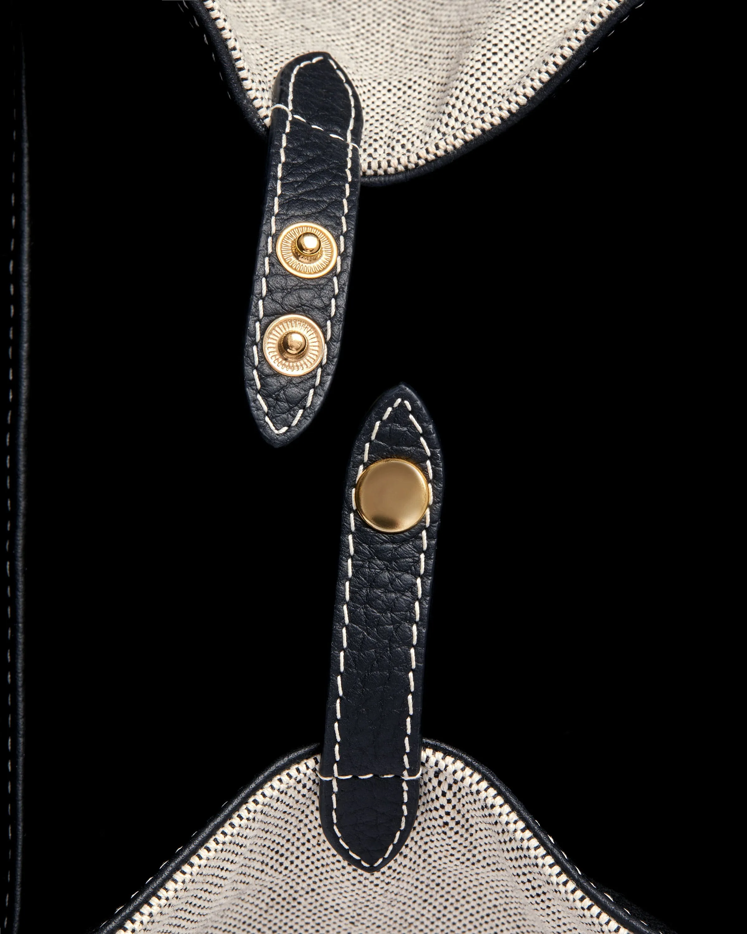Osette Backpack - Black/Cream Canvas