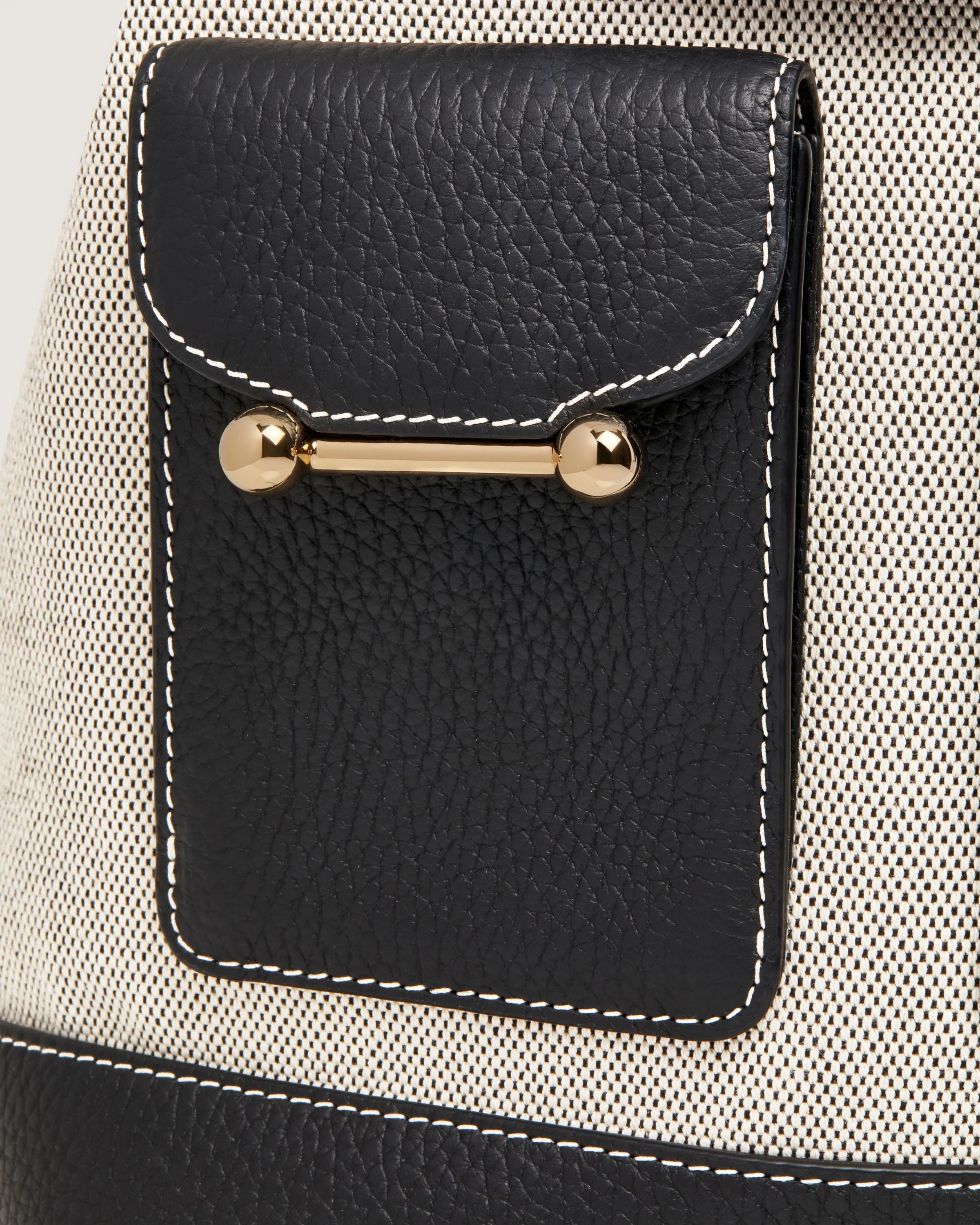 Osette Backpack - Black/Cream Canvas