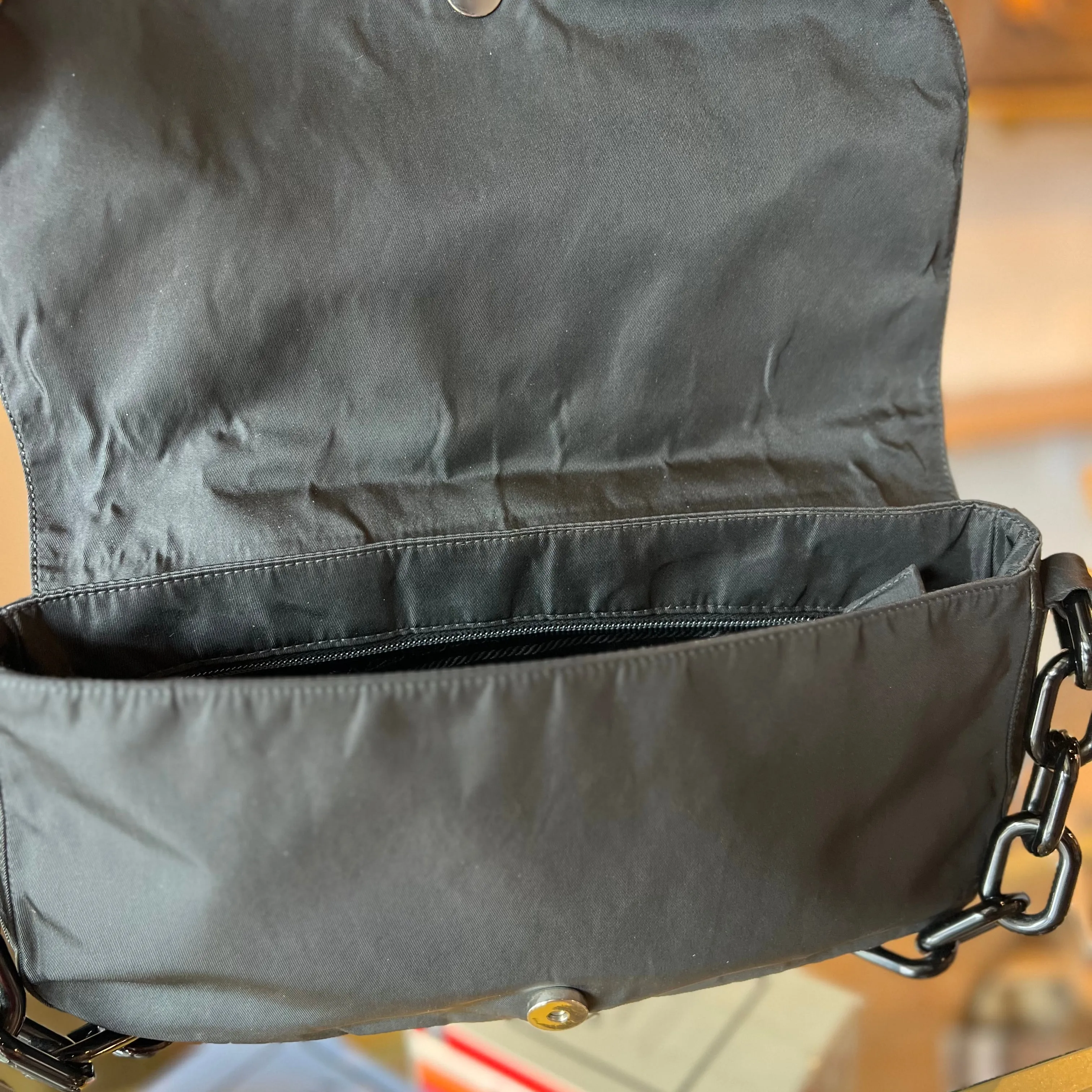 PRADA Shoulder Bag Black Nylon