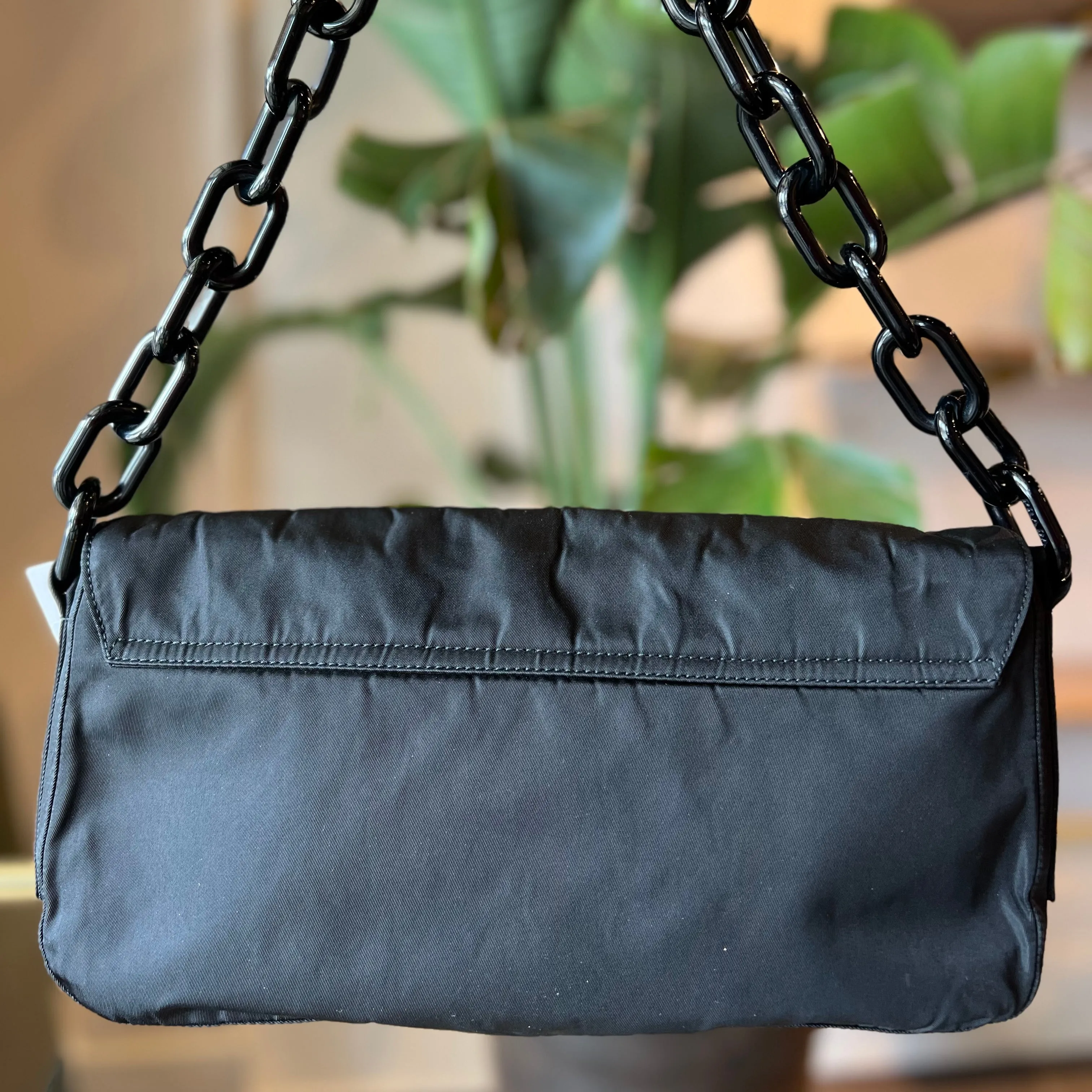 PRADA Shoulder Bag Black Nylon