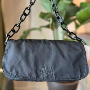 PRADA Shoulder Bag Black Nylon
