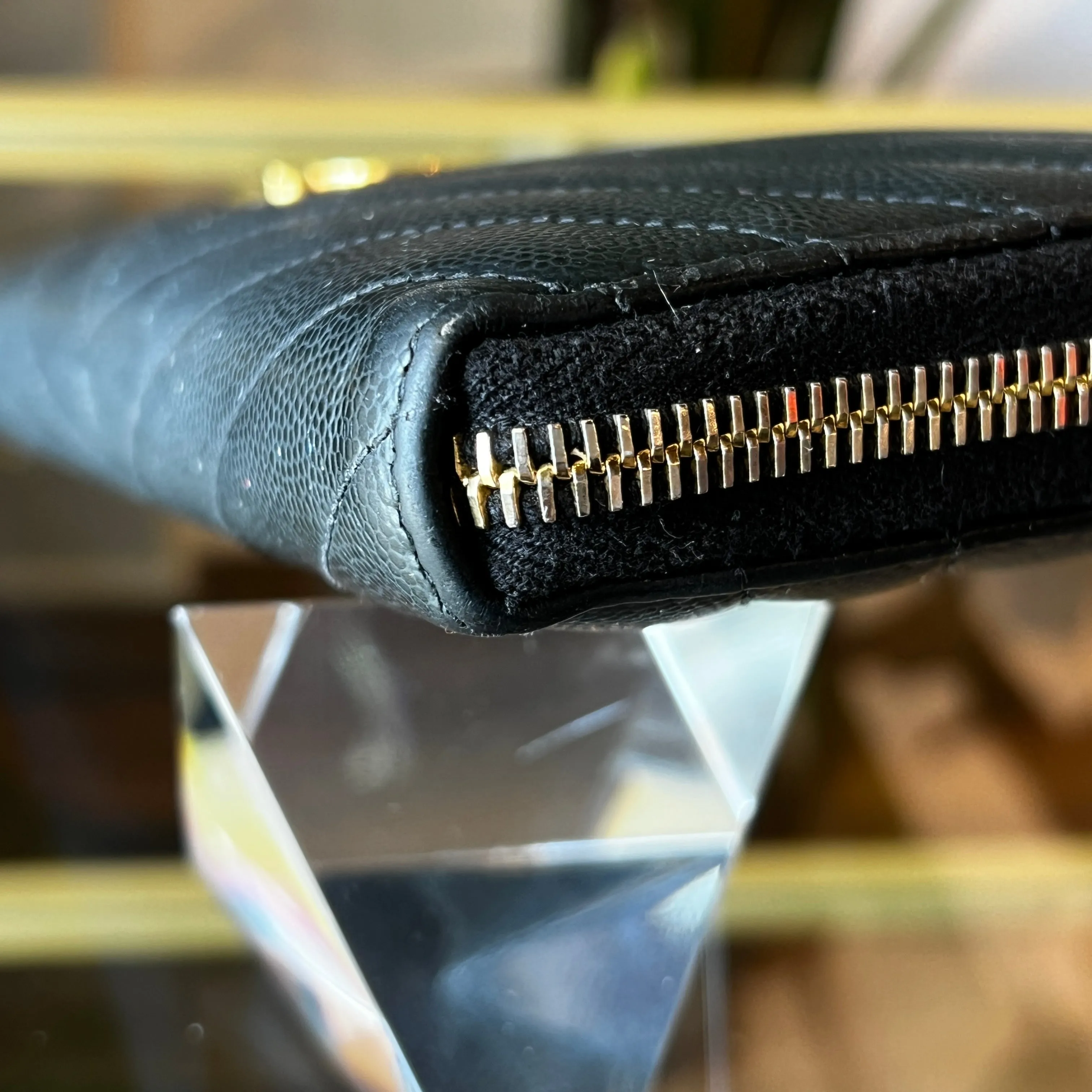 SAINT LAURENT Monogram Quilted Long Wallet