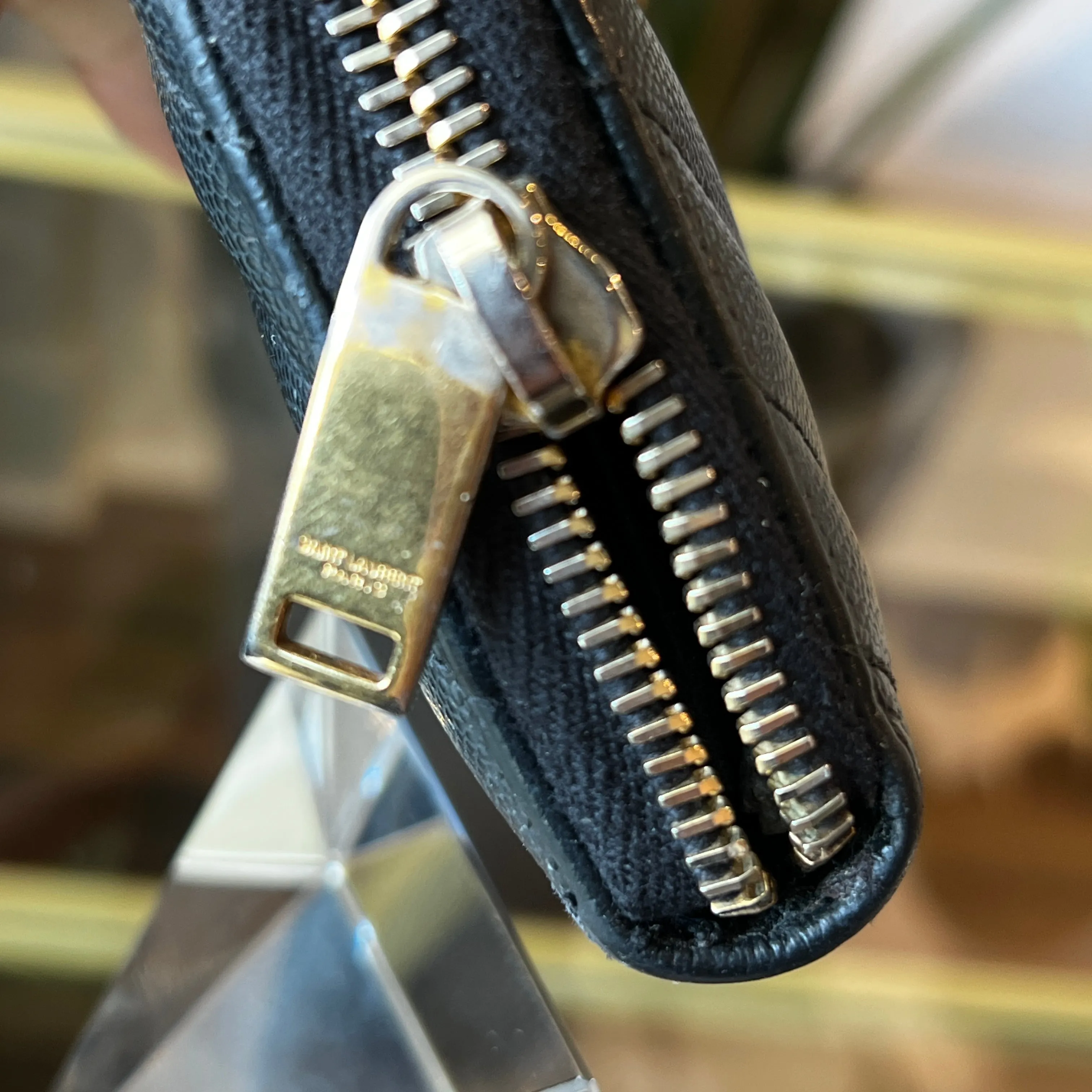 SAINT LAURENT Monogram Quilted Long Wallet