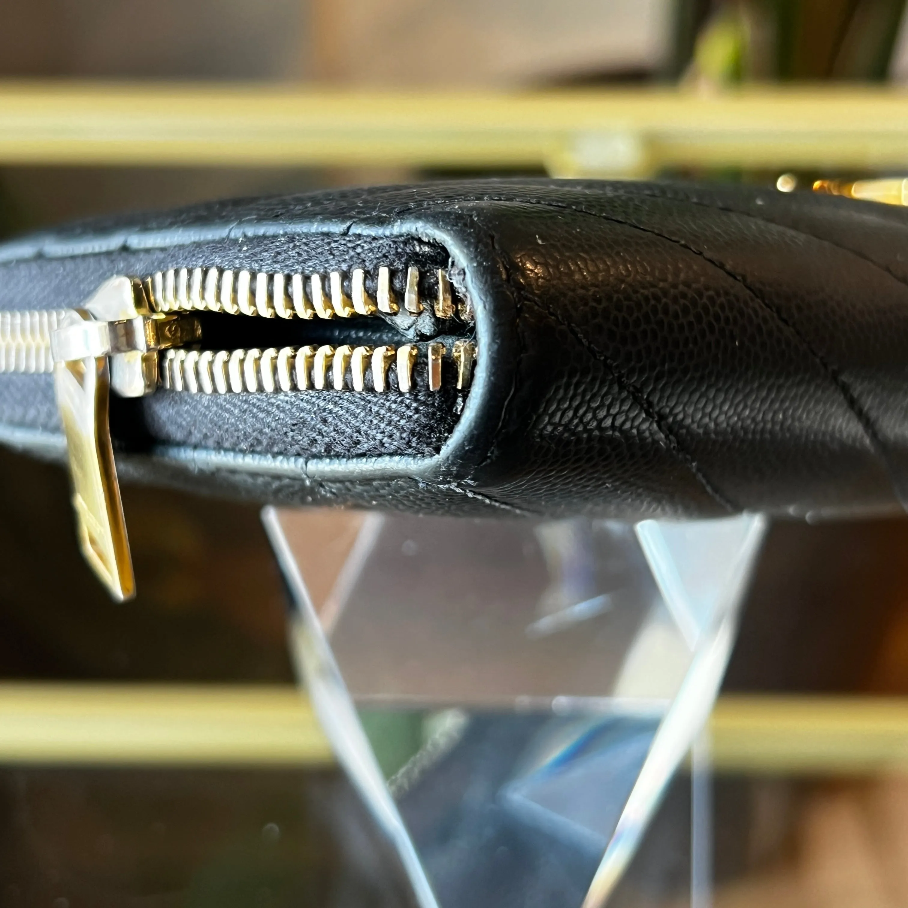 SAINT LAURENT Monogram Quilted Long Wallet