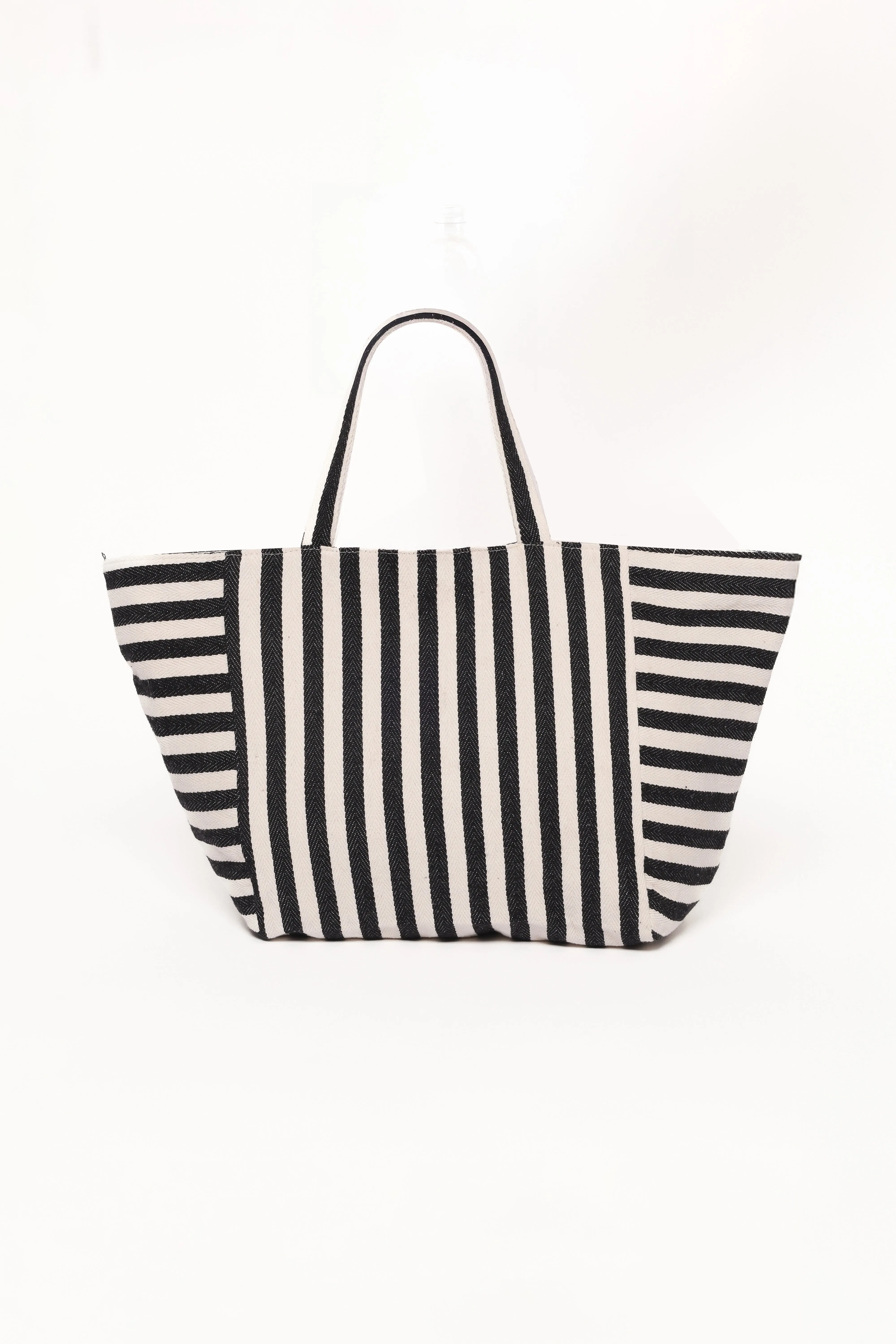 Savannah Beach Bag - Black Stripe