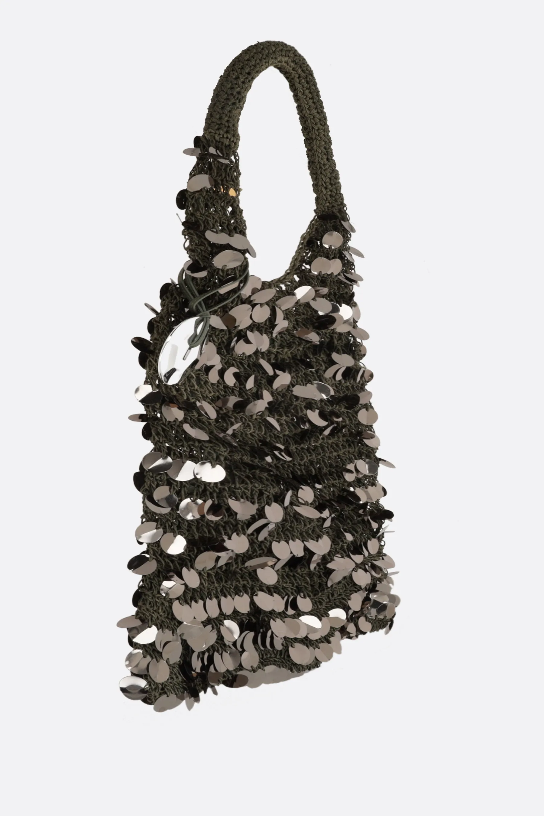 sequin mesh hobo bag