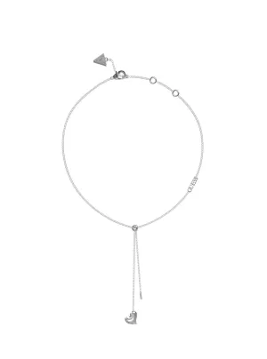 Silver Fluid Hearts Logo Necklace