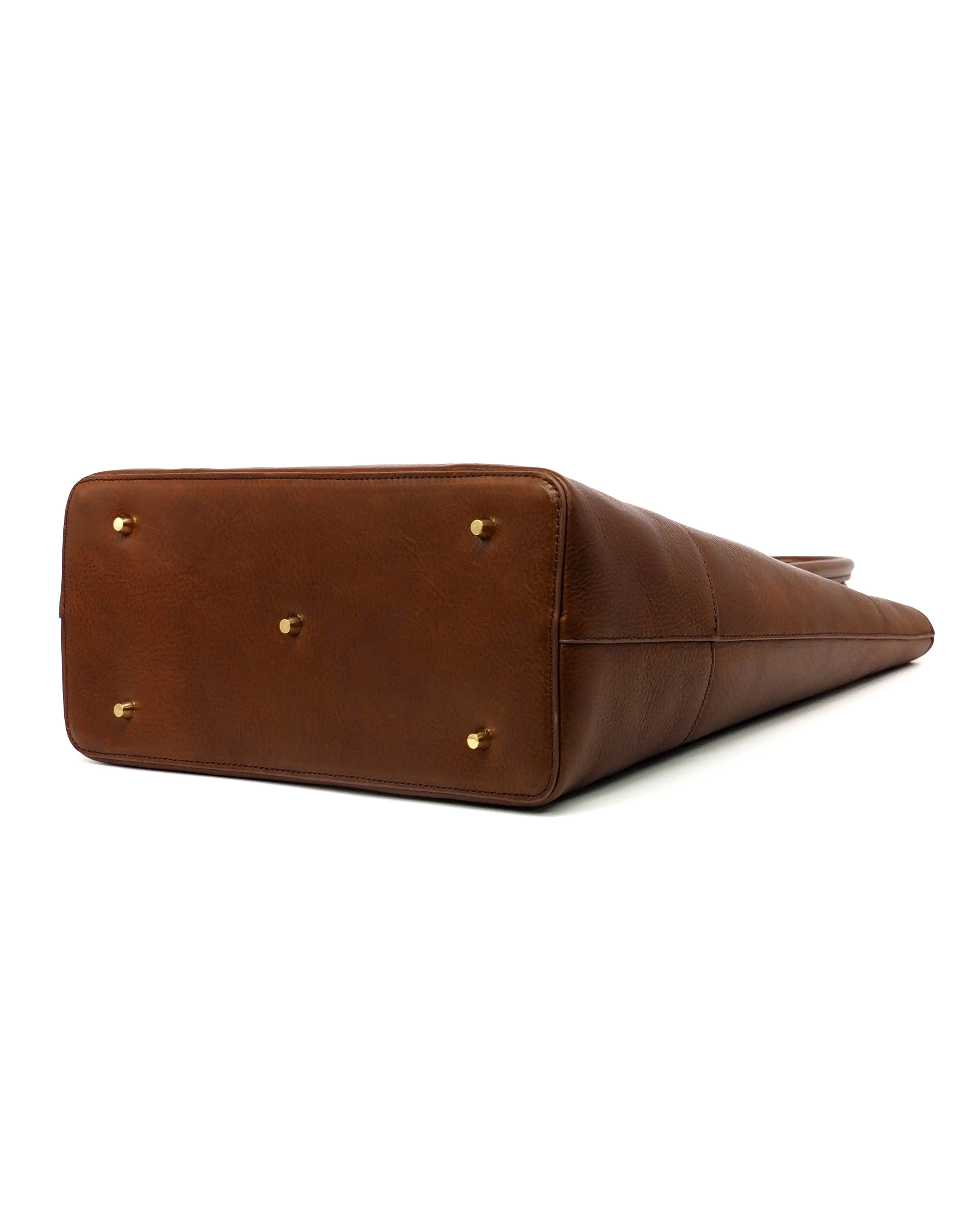 Svezia Tumbled Leather Grande Tote (Cognac)