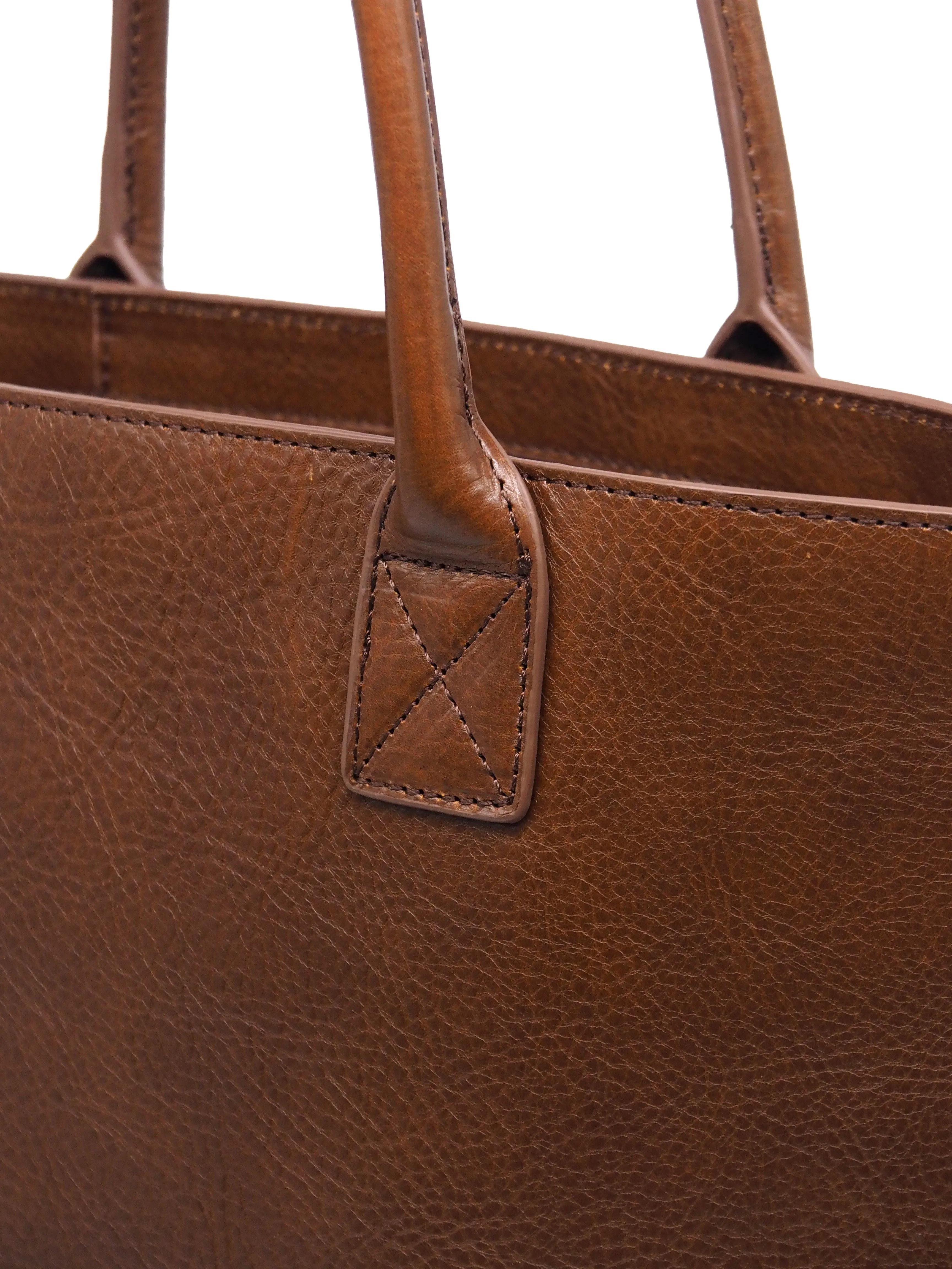 Svezia Tumbled Leather Grande Tote (Cognac)